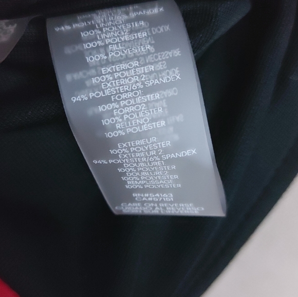 Calvin klein puffers Jackets size Large Sleeveless color Black and Red - Picture 13 of 16